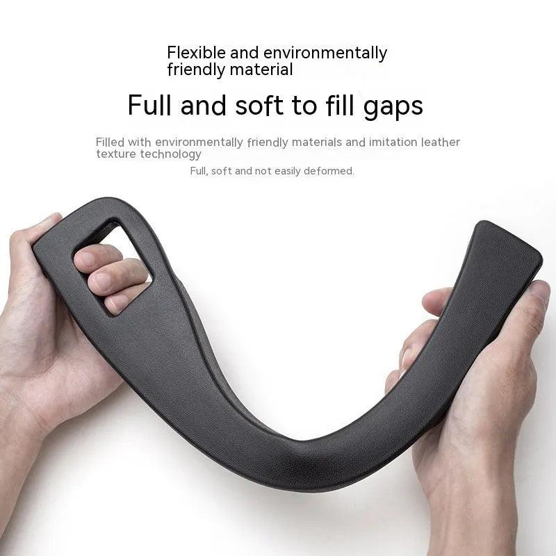 Black plastic car seat gap storage organiser box with handle