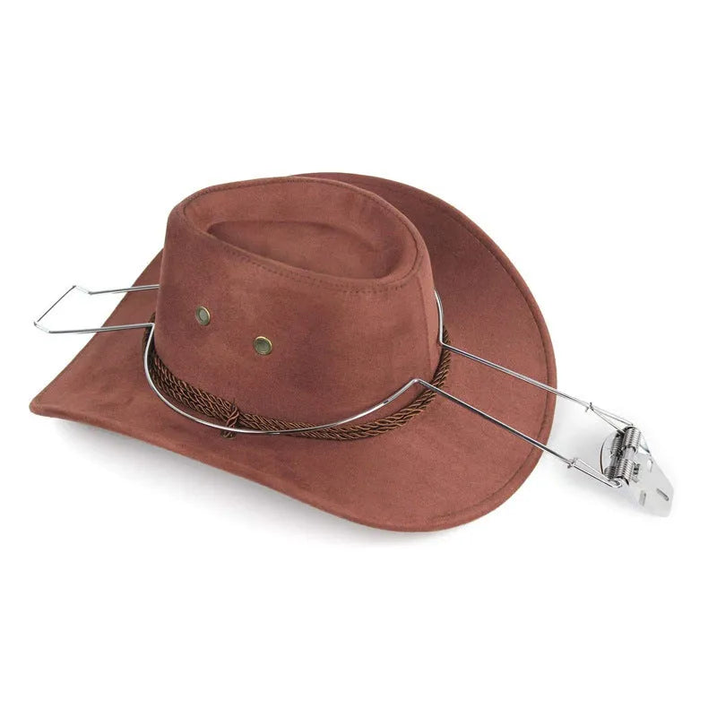 Chrome-plated car hat stand metal accessory for vehicle interior organisation