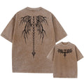 A man's oversized loose fit cotton t-shirt with drop-shoulder short sleeves in a solid colour.