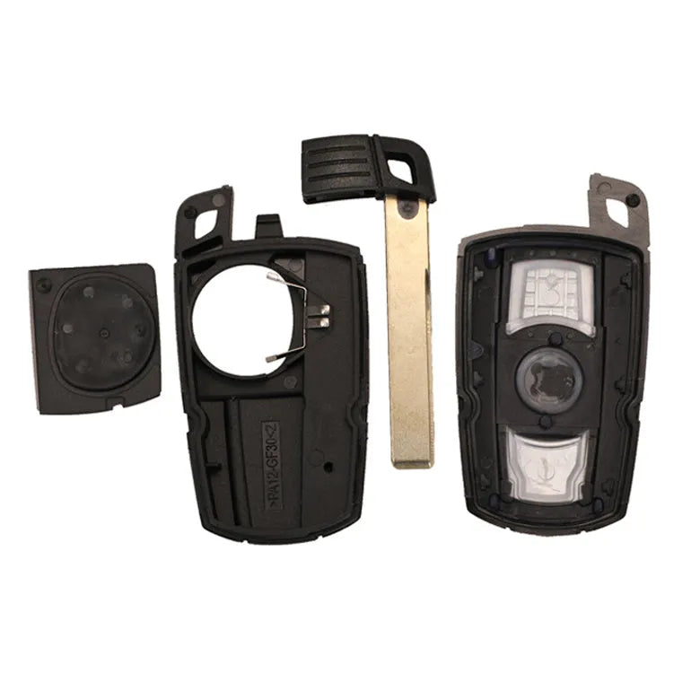 BMW CAS3 semi-intelligent car remote key fob blank in metal and plastic for 315Mhz, 433Mhz, 868Mhz frequencies