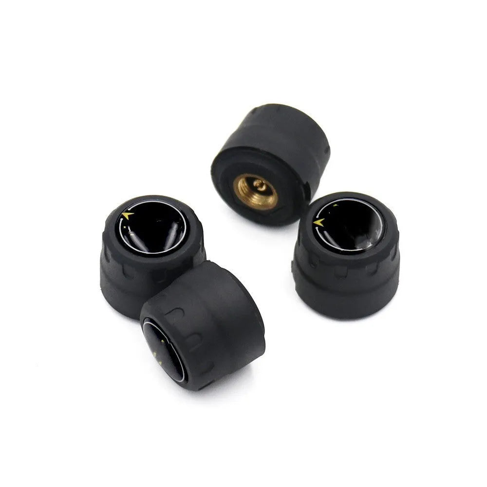 Bluetooth 5.0 automotive tyre pressure monitor kit with four external sensors, wrench, and anti-theft screws