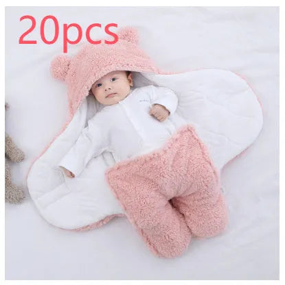 Baby quilted sleeping bag wrapper in cotton blend fabric showing six colour options