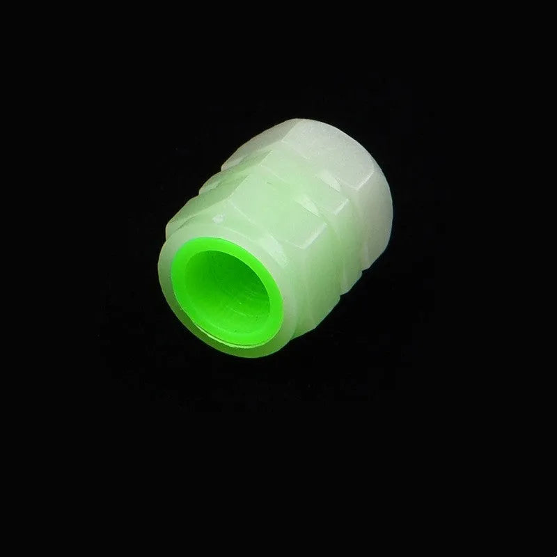 Luminous rubber car valve caps with glow-in-dark feature for tyre identification