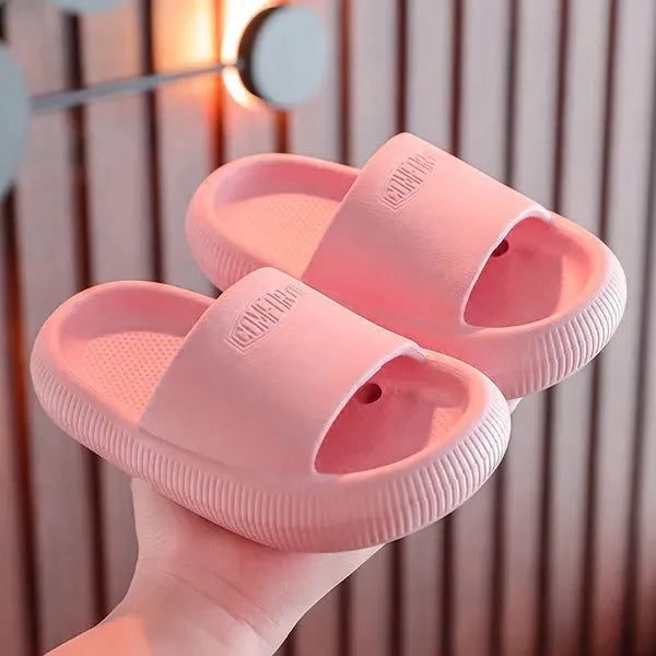 Children's literal pattern EVA slippers in mixed colours with non-slip soles
