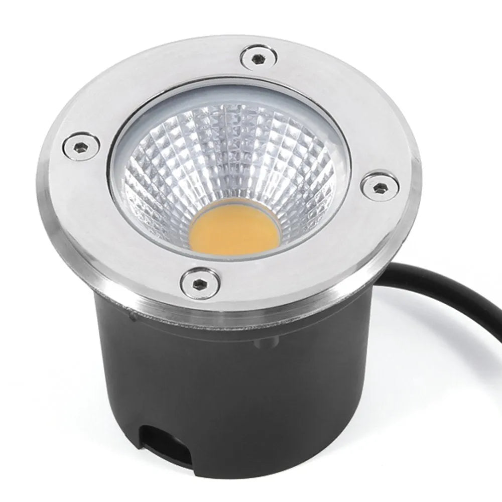 Black stainless steel LED COB underground light for outdoor garden or pathway lighting