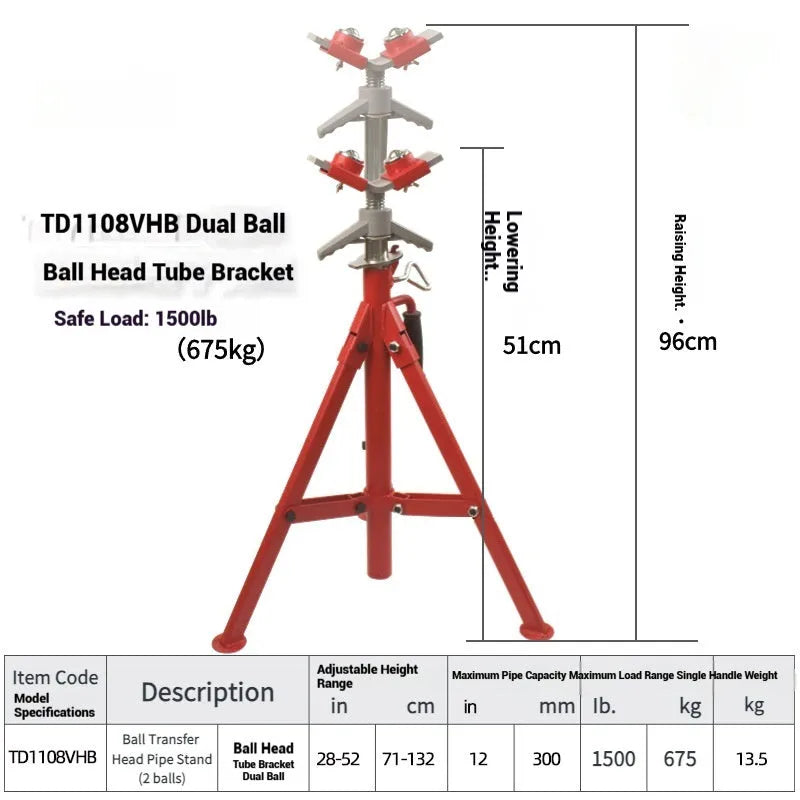 Industrial steel pipe bracket with V-shaped head design showing short and high configurations