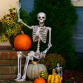 90cm tall plastic Halloween skeleton with movable joints for outdoor decoration