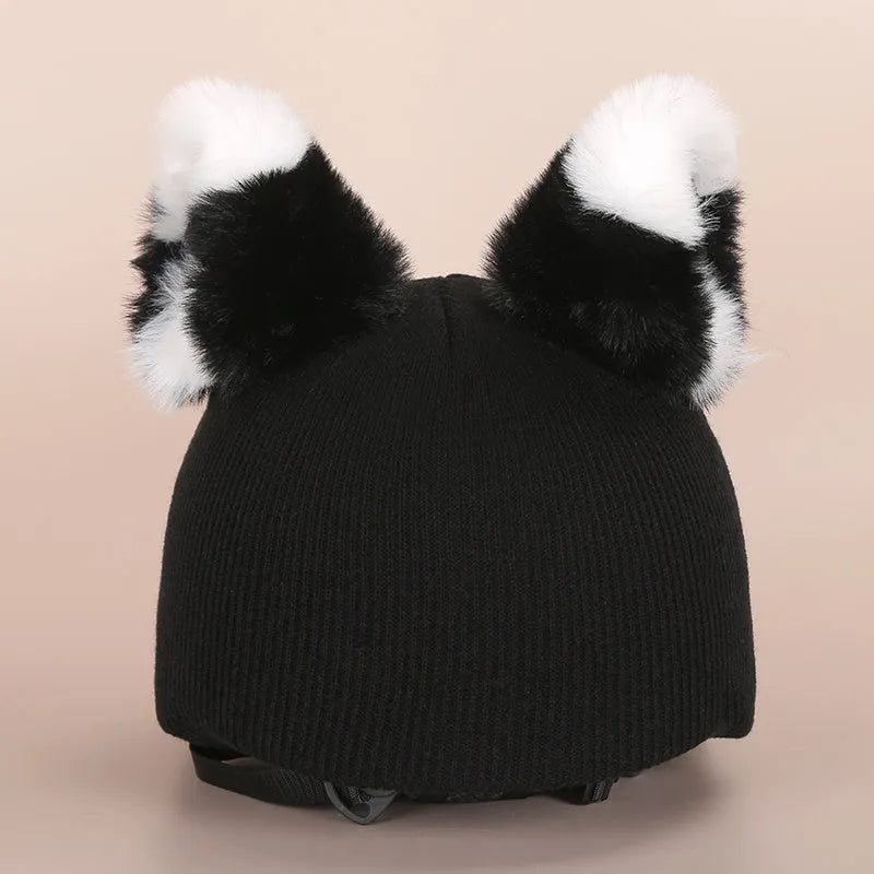 Plush fabric cartoon character helmet cover for cosplay in size M with multiple style options