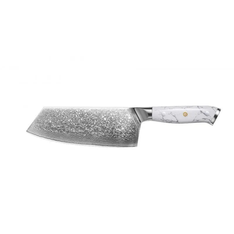 Damascus chef's knife with 21cm VG10 steel blade and modern handle