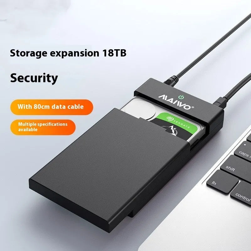 3.5-inch USB 3.0 SATA hard disk box enclosure in ABS plastic with sliding cover design