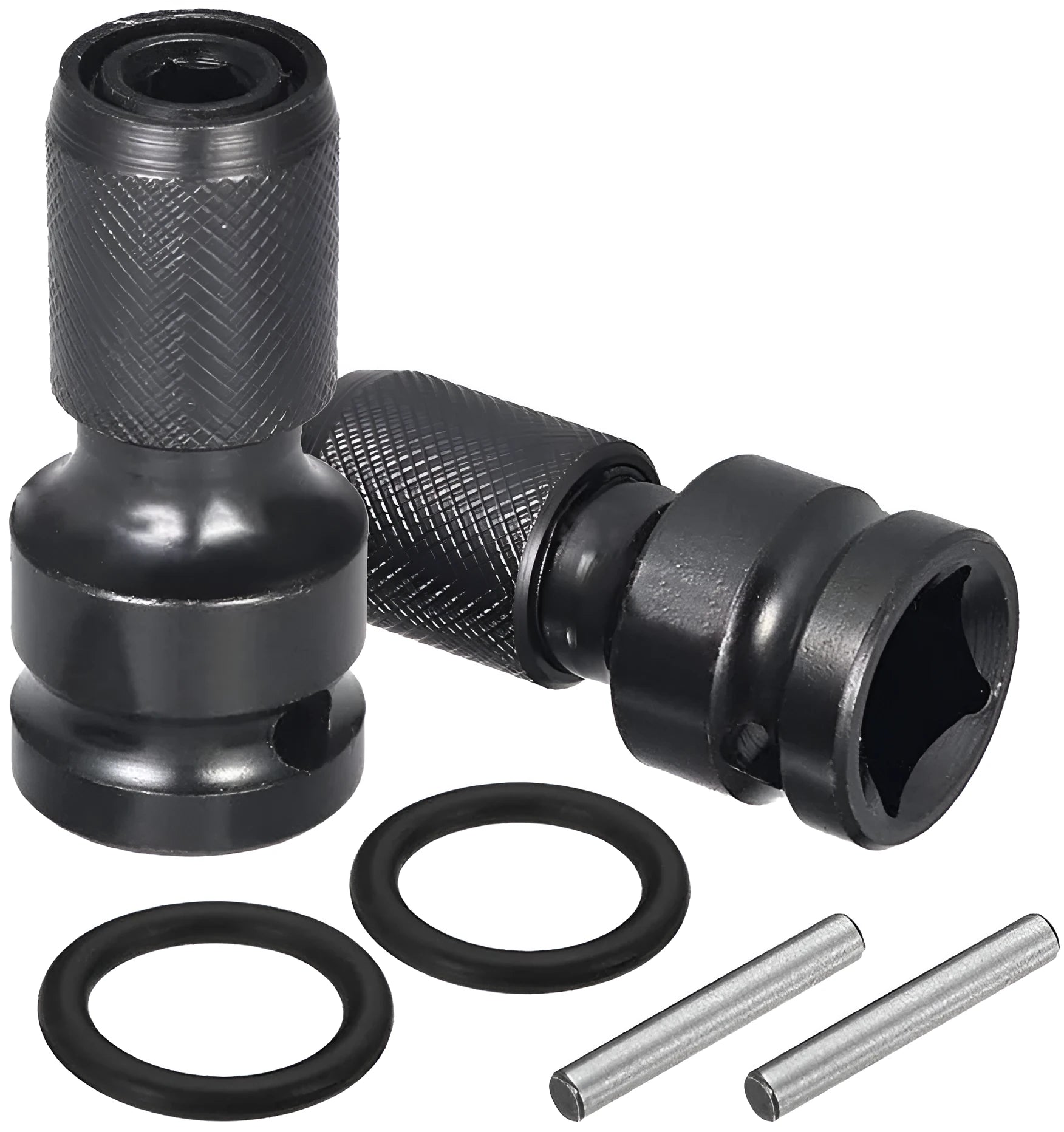 Hexagonal handle scaling bit holder with telescopic sleeve for 1/2 to 1/4 inch drive conversion