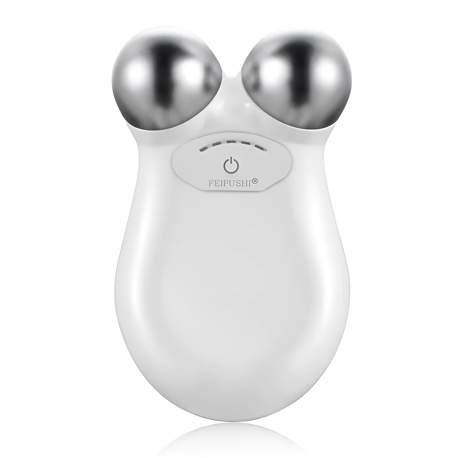 Pink micro current facial lifting device with compact 106mm size for skin firming and rejuvenation treatments