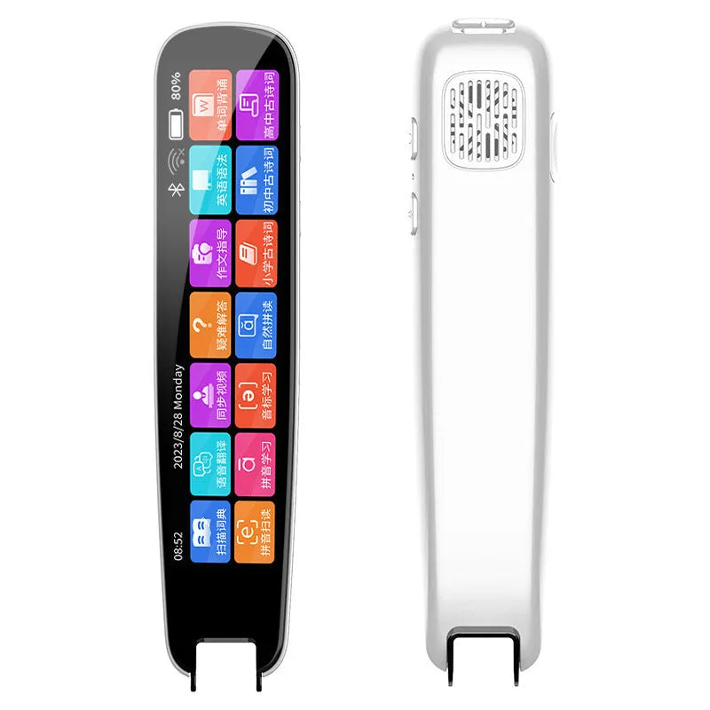 Dark grey or white talking pen with offline scan translation function for English study