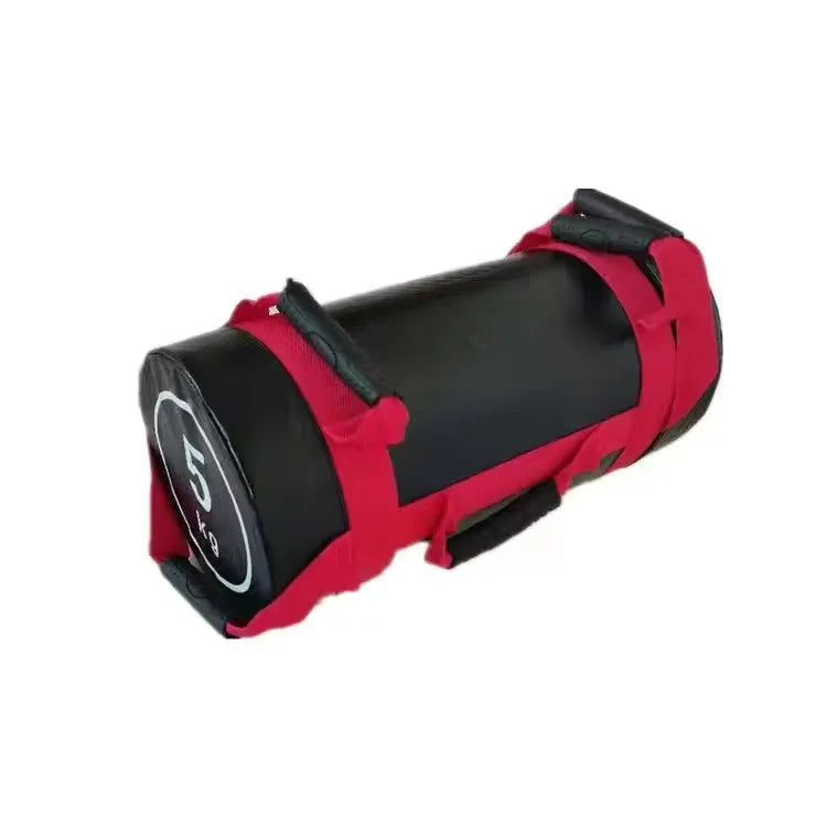 Flat white leather PVC fitness training sandbag with weight options from 5KG to 30KG