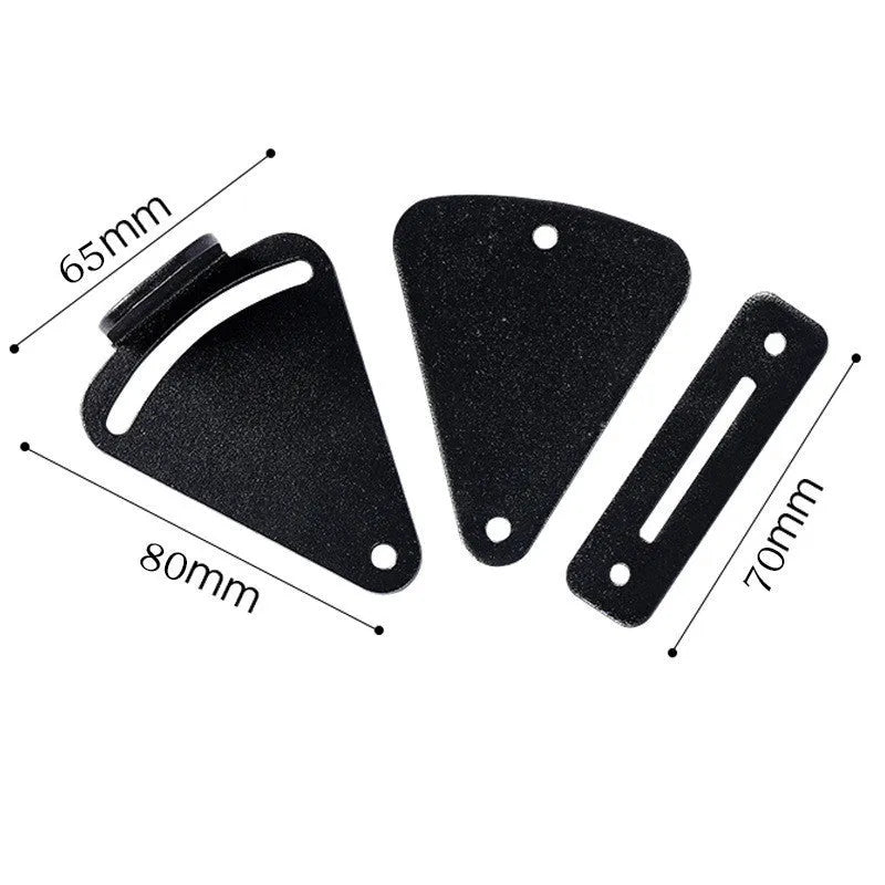 Black stainless steel sliding barn door lock with mounting bracket