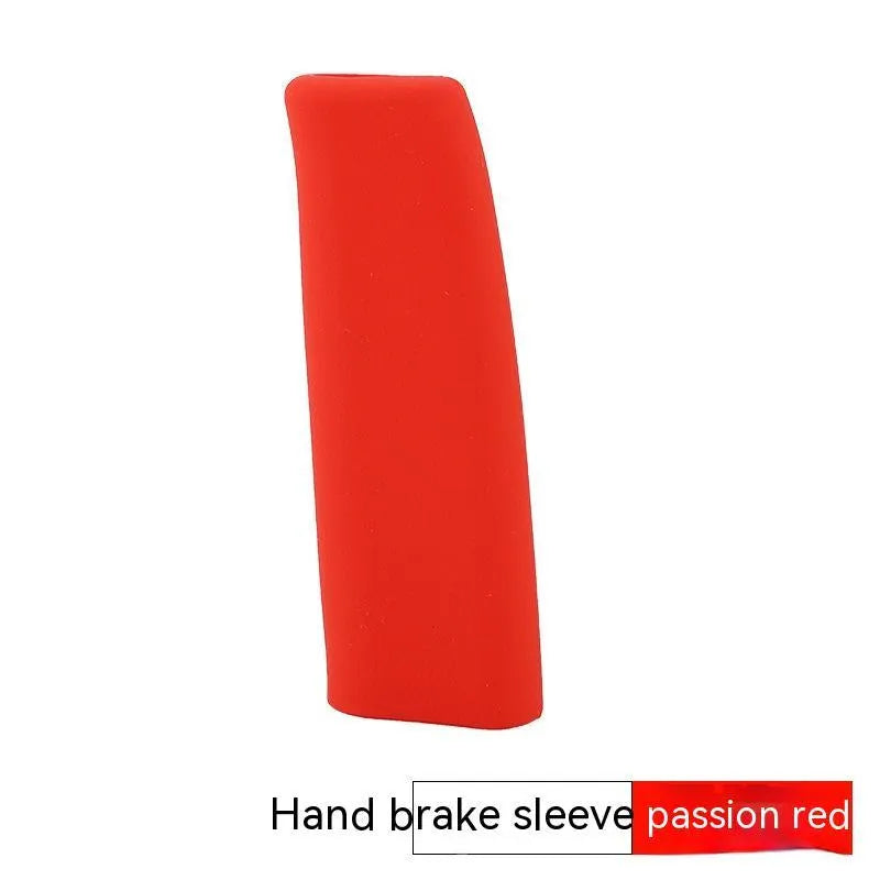 Silicone car handbrake sleeve in five colours for universal vehicle fit