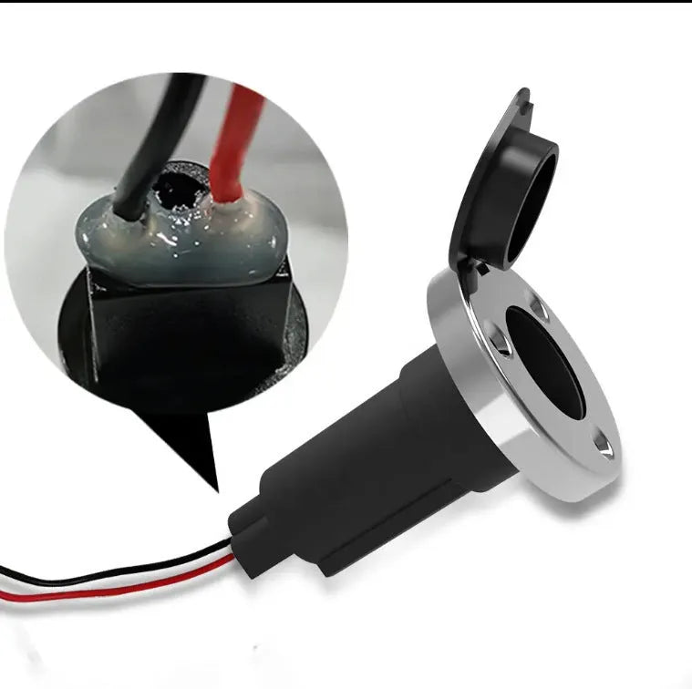Yacht anchor light ring socket with stainless steel pole and ABS housing for marine navigation lighting