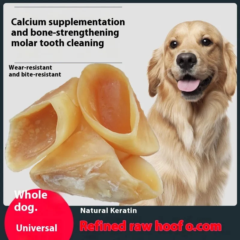 Natural cow hoof shell dog chew rod for small and large dogs