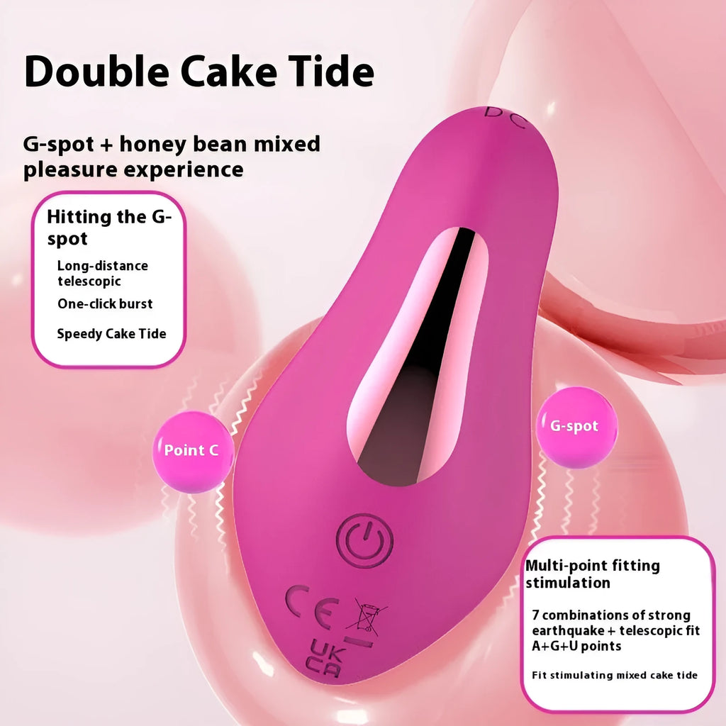 Rose red female vibrator with butterfly design and smartphone APP remote control