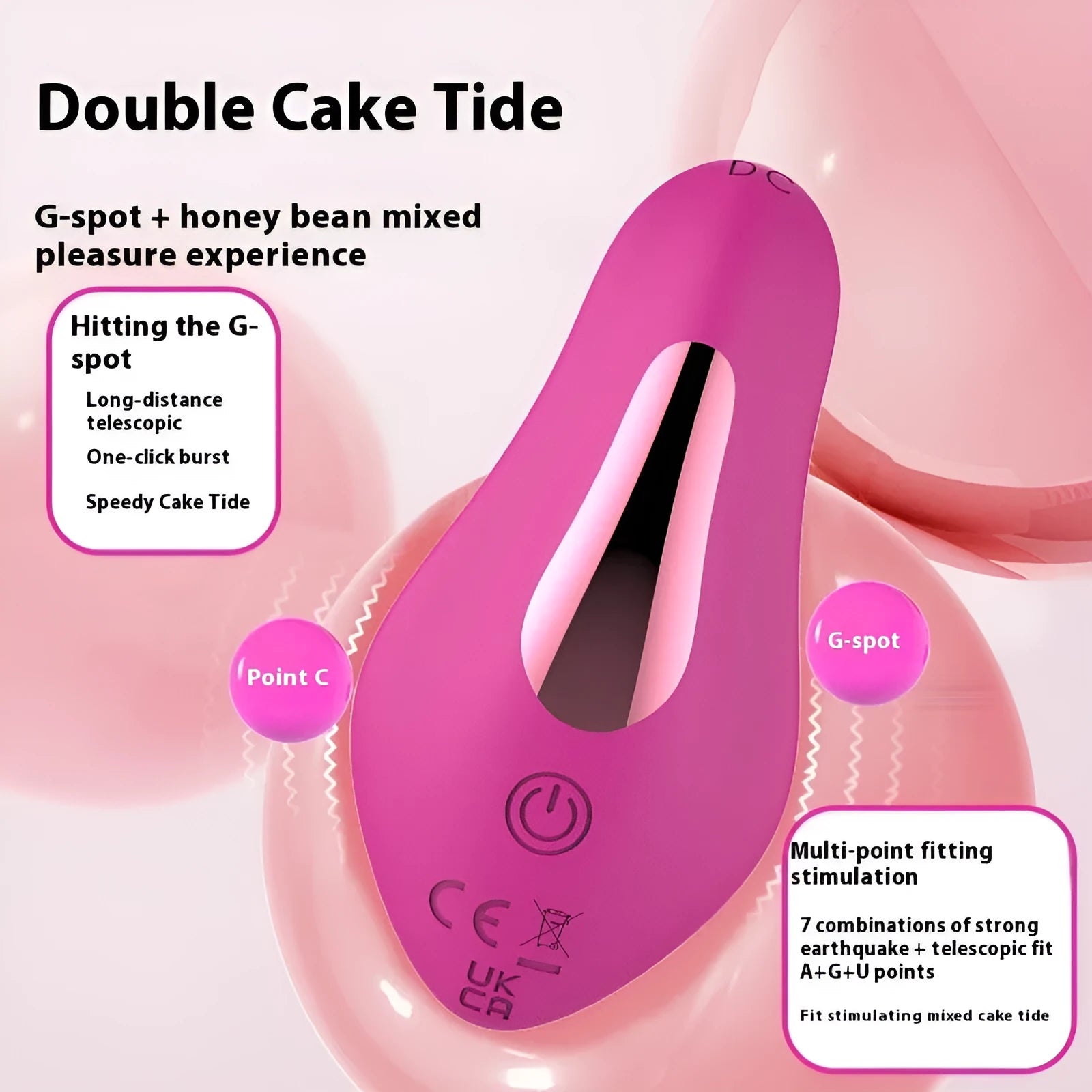 Rose red female vibrator with butterfly design and smartphone APP remote control