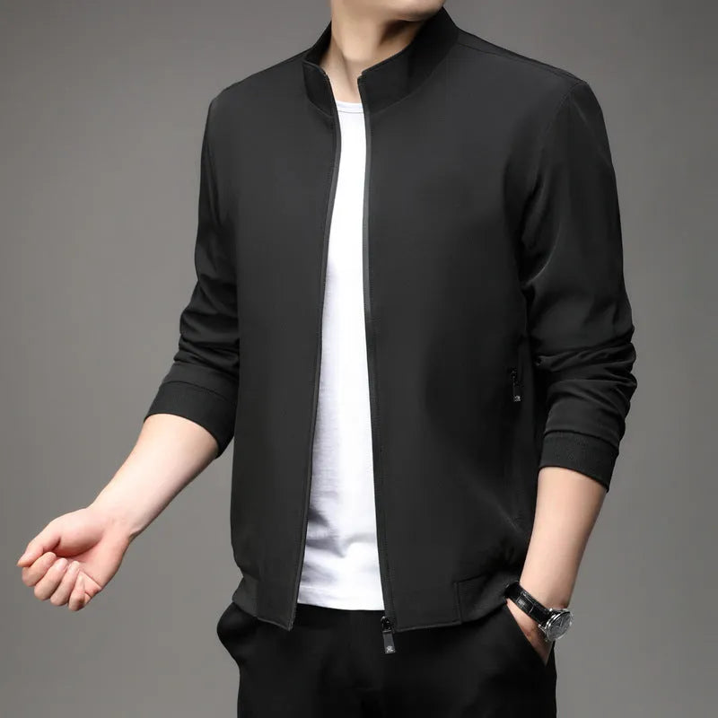 Korean style autumn jacket with loose lapel design in multiple colour options