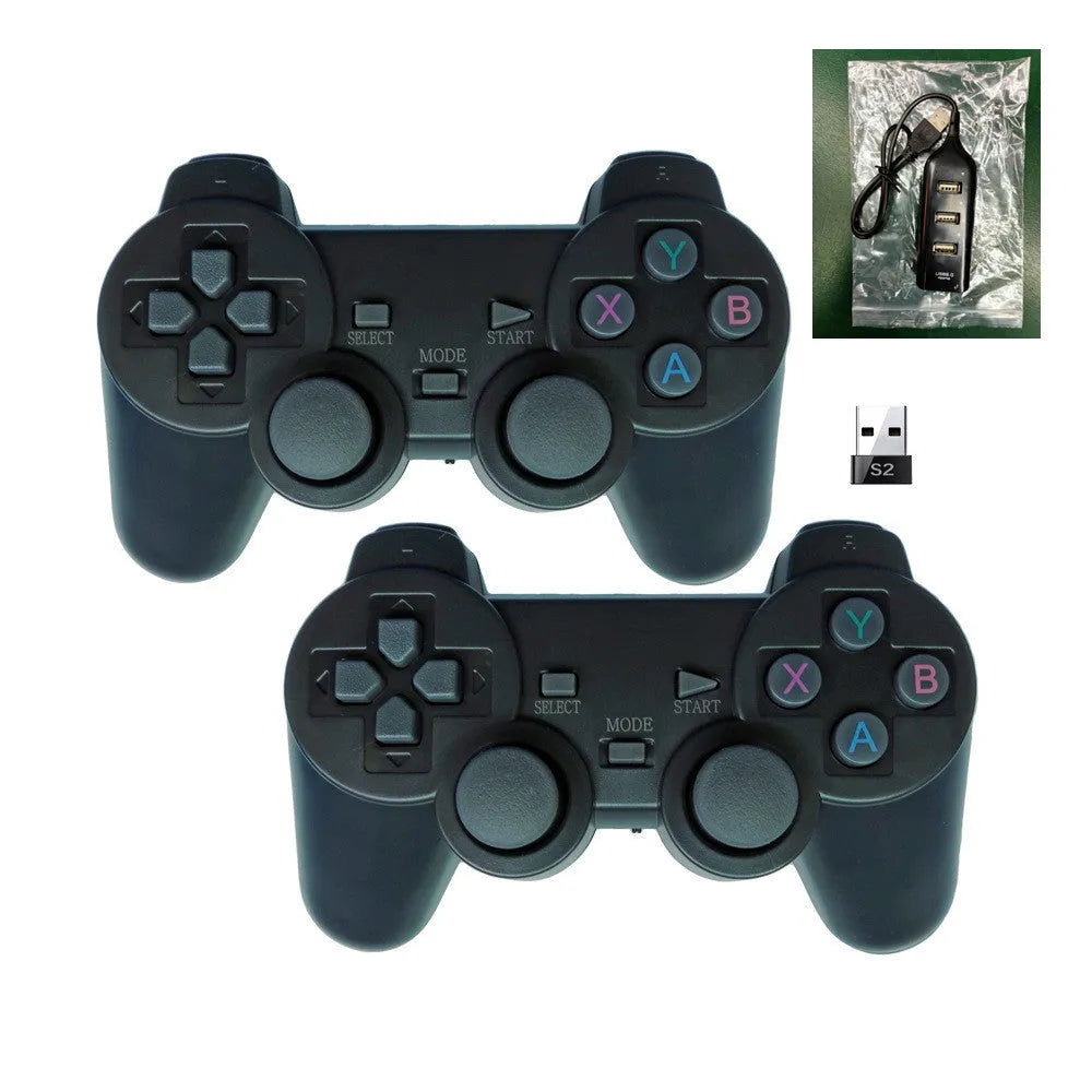 Black wired USB game controller body for Super ConsoleX and BoxArcade in SNES style