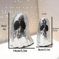 Silver Halloween ghost mosaic mirror patch decoration on desktop