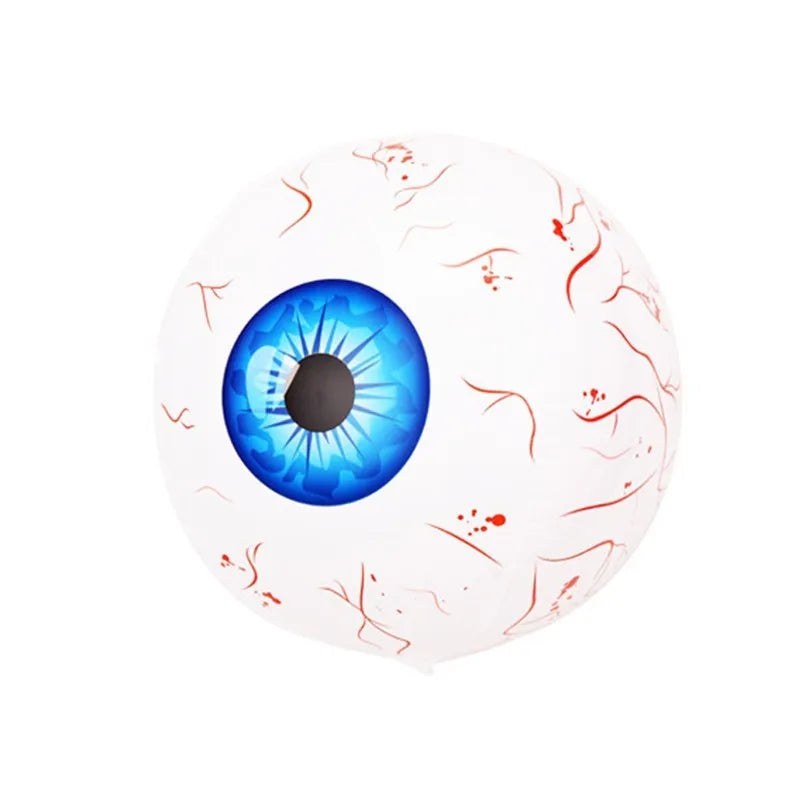 Halloween eyeball inflatable balloon with bloodshot design in green, blue or red colour options