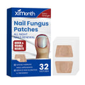 Box of 32 nail nursing adhesive bandage patches for nail repair, each patch 6.1cm by 3.5cm.