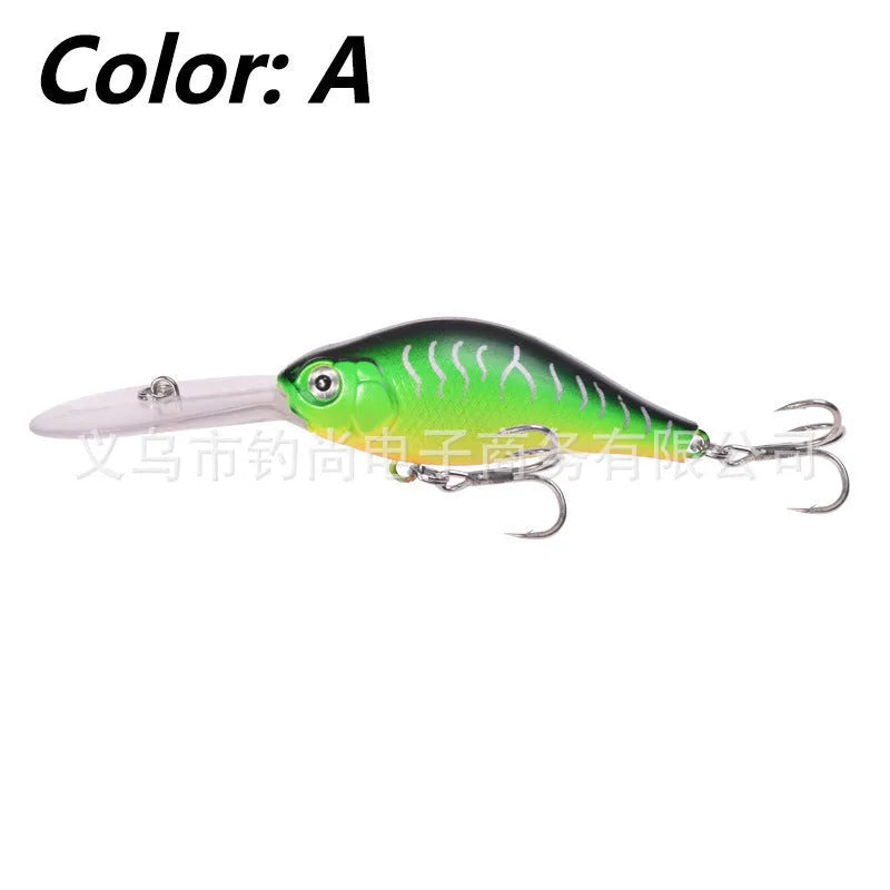 Floating Rock Little Fat Man 10.5cm diving fishing lure with long tongue board design