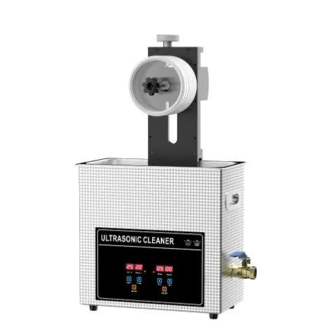Ultrasonic cleaning machine for disc maintenance with temperature control display and single slot design