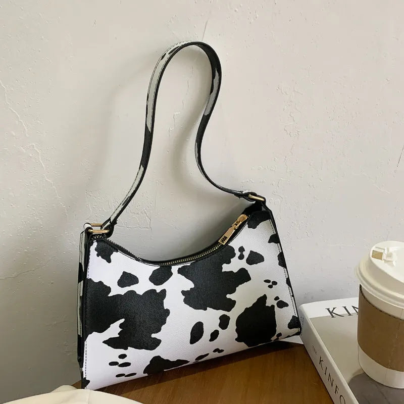 Women's small square PU leather underarm shoulder bag in assorted colours
