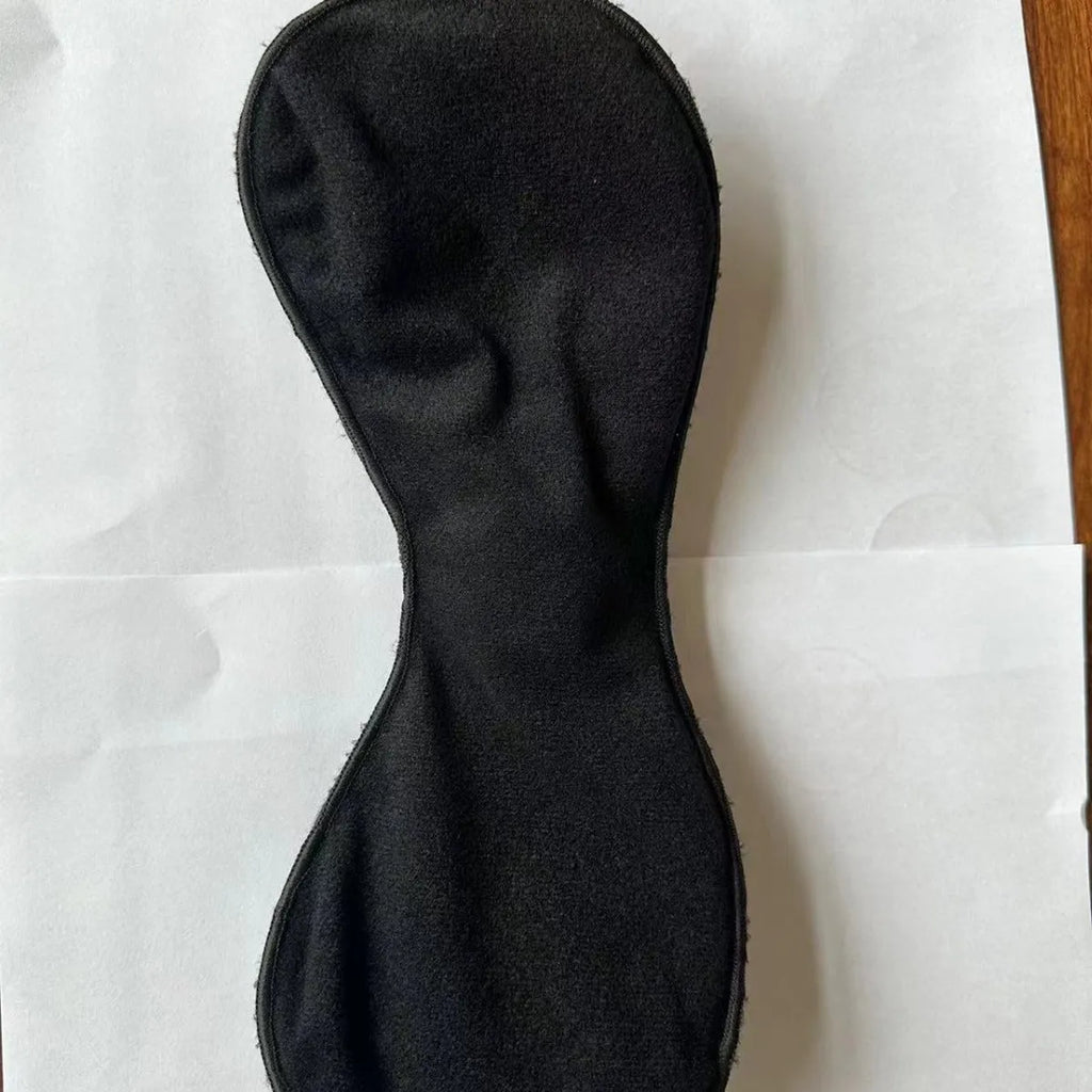 Black electric massage bra inner cushion pads with a 3-key English control liner.