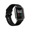 Black waterproof smart bracelet with 1.4-inch screen on a silicone wrist strap.