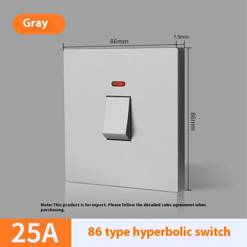25A or 45A 3-pole illuminated power switch in gold, grey or white colours