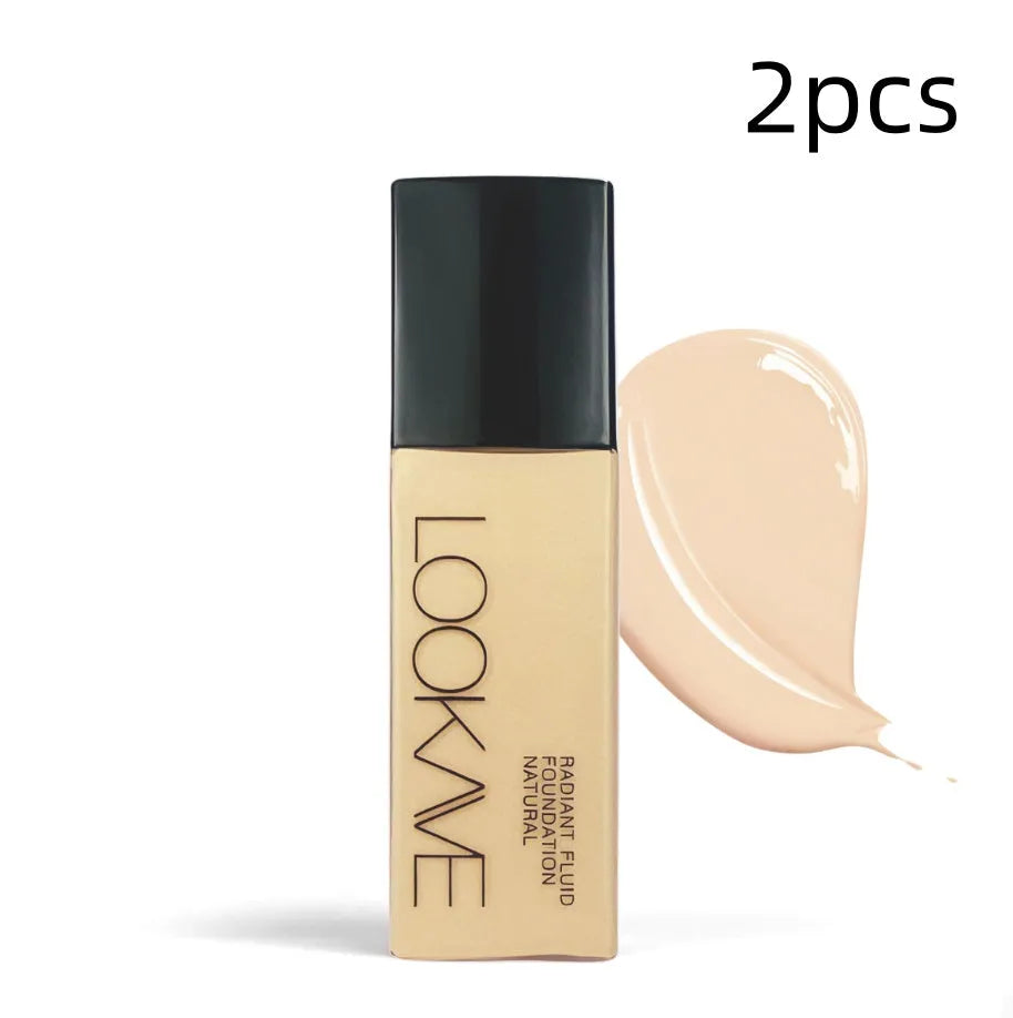 LOOKAVE matte liquid foundation bottle with 21ml content in Ivory White shade