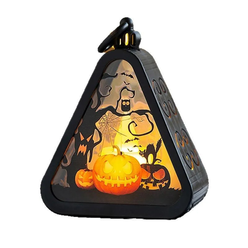 Halloween pumpkin lamp decoration with battery operation in four colour designs