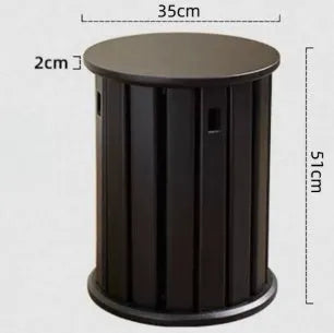 A stackable round metal dining stool in a modern style, shown in a choice of four colours.