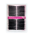 False eyelash mixed set with five design styles in storage case showing 30D to 120D density options
