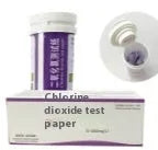 Chlorine dioxide test paper bottle with 50 pieces for waste water concentration detection