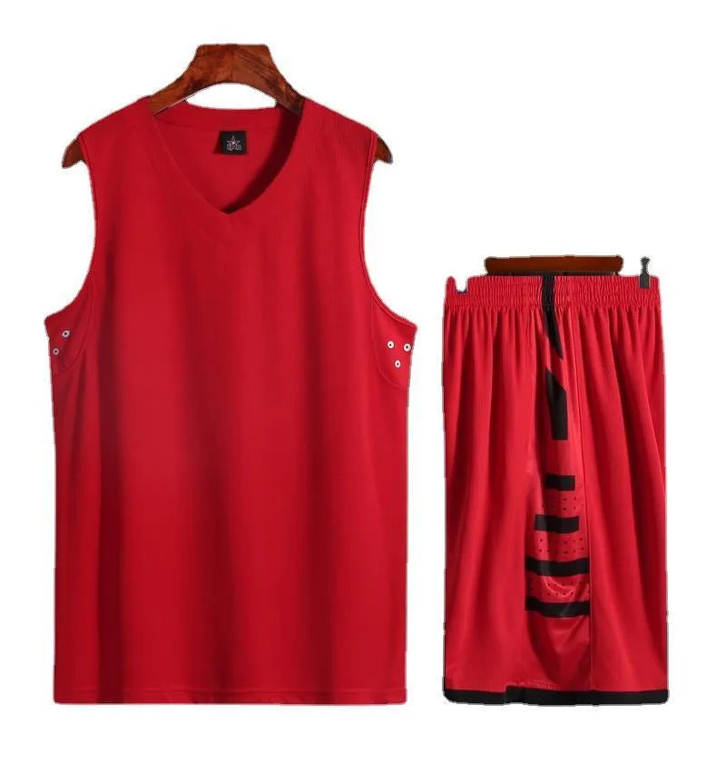Unisex black sport training vest and pant set for basketball and gym workouts