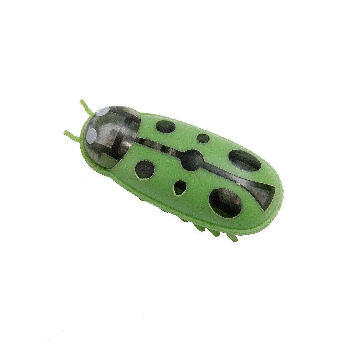 Electric jumping worm cat teaser toy in ladybug and iron cow colour styles with plastic construction