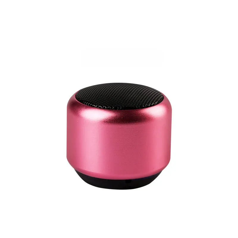 Small portable outdoor mini speaker in black, blue, gold or pink with Bluetooth wireless capability