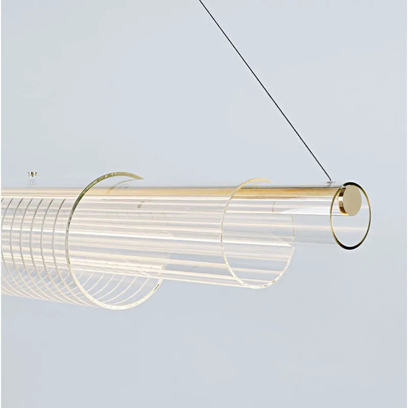 Modern glass pendant lamp with iron body in three sizes for restaurant and bar lighting