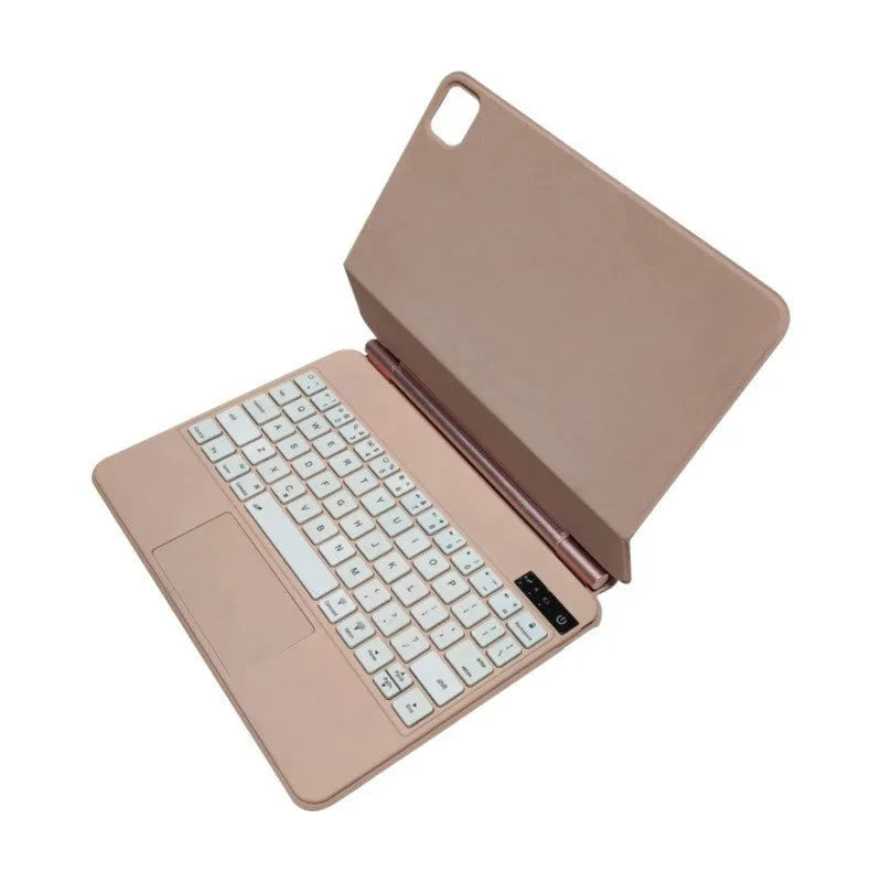 Suspension Magic Bluetooth keyboard with magnetic iPad attachment in black white pink purple or blue