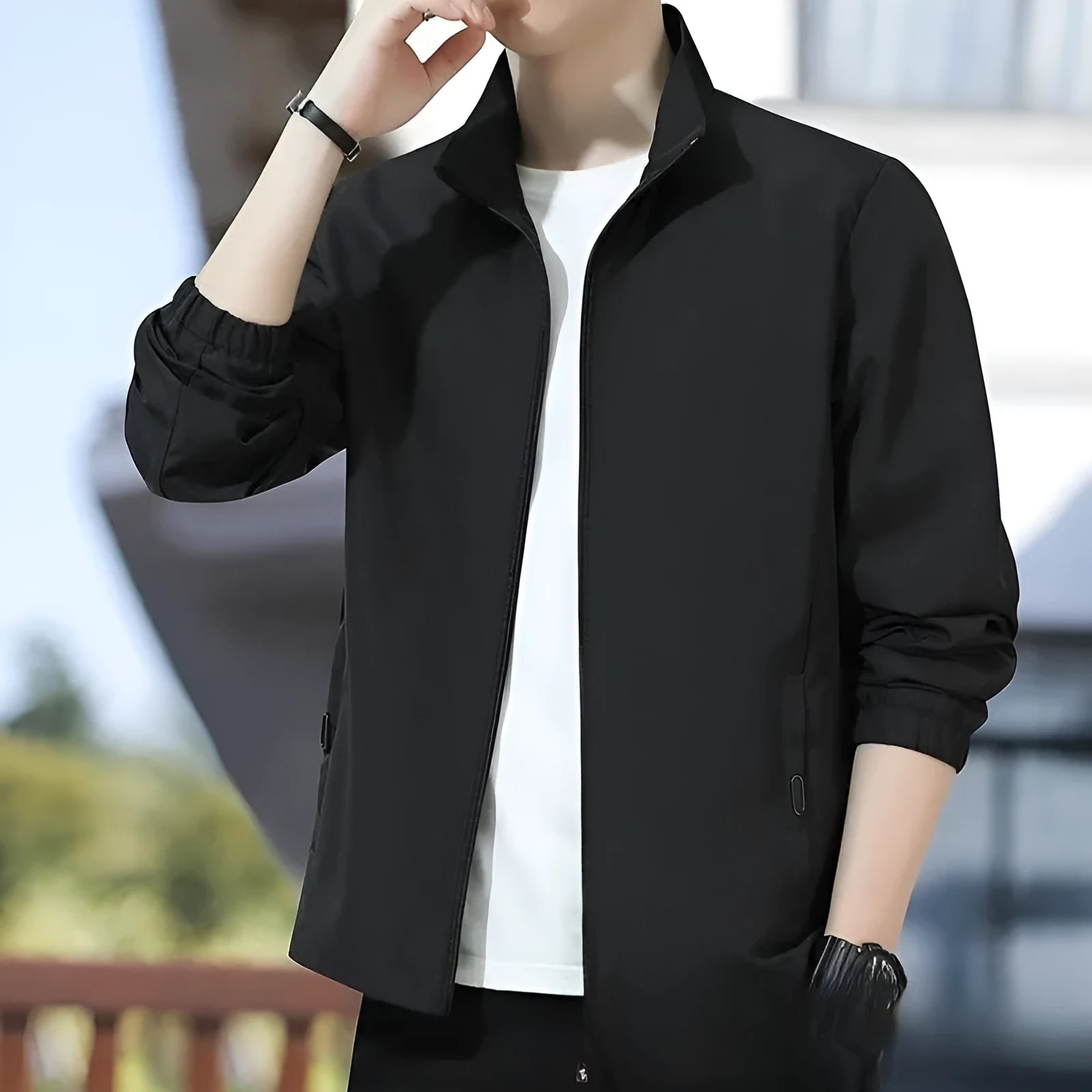 Korean style autumn jacket with loose lapel design in multiple colour options