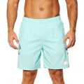 Men's quick-drying nylon beach shorts in solid colours with straight leg opening