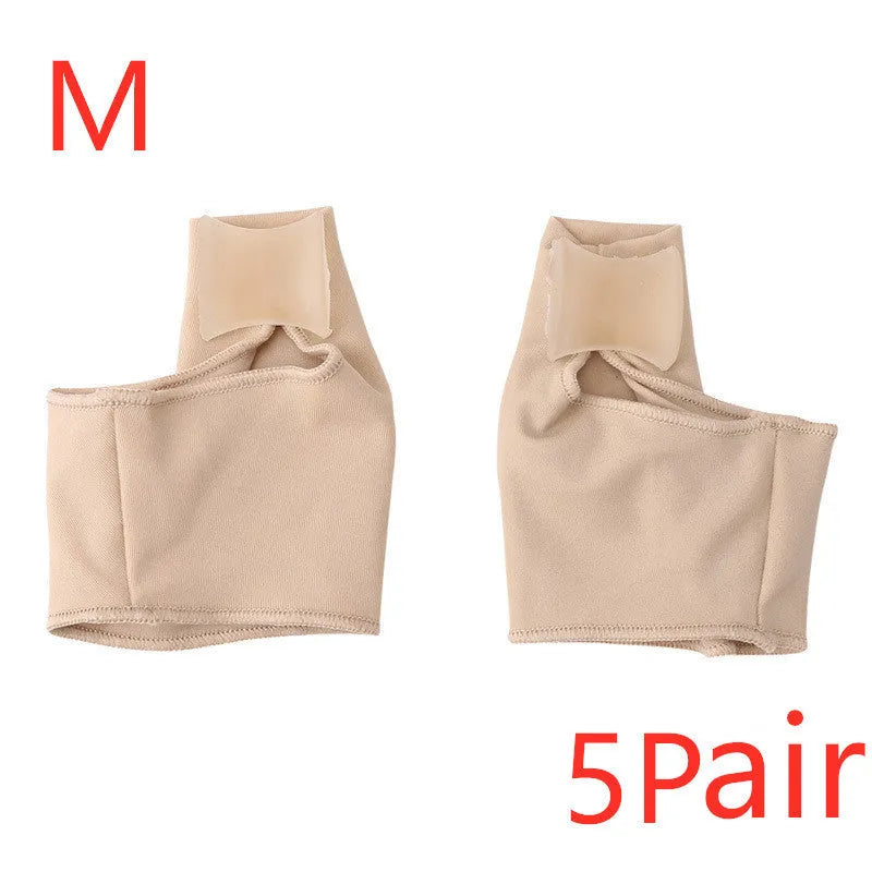 Corrective bunion socks with silicone gel pad and toe separator in three sizes