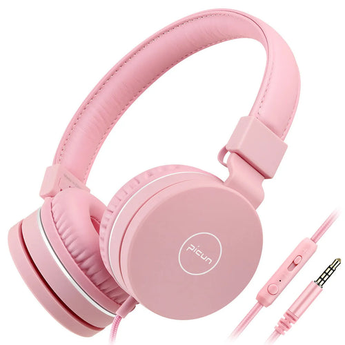 Bengoo C30 wired headphones with microphone in mint green colour, showing protein ear cushions and braided cable.