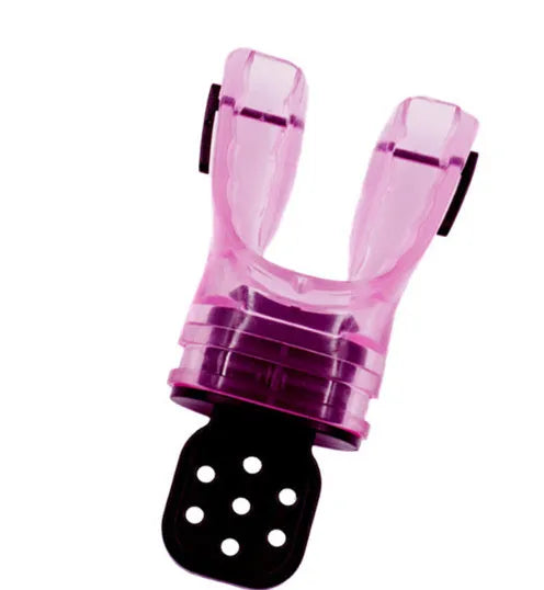 Edible silicone diving mouthpiece in multiple colour options showing 110mm length